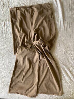 Gaiam Taupe Yoga Pants (flare leg)
